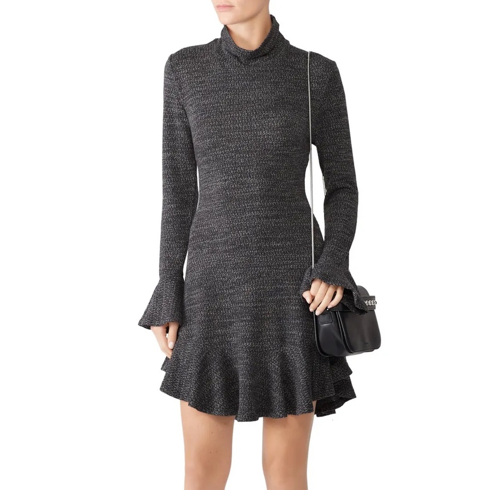 Shilla Exotic‎ Marl Frill Knit Dress - Large